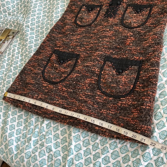 LULUMARI Anthropologie Multi Colored A Line Dress w/ button Detail sz Large - Picture 16 of 16